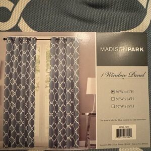 Madison Park Navy Geometric Curtain